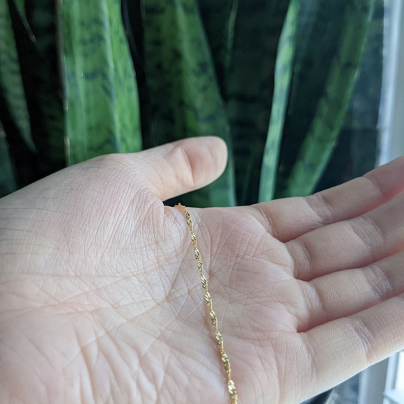 10K Solid Gold Singapore Chain Necklace "Weavers of Connection" necklace - Picture 8 of 16